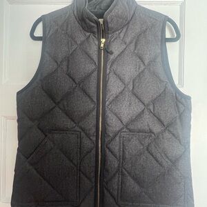 J. Crew Charcoal Quilted Vest